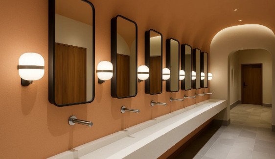 Matte black commercial faucets